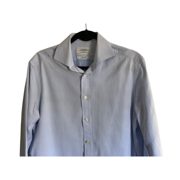 Charles Tyrwhitt Men's 16/34 Slim Fit Light Blue Dress Shirt Button Down - Picture 7 of 7